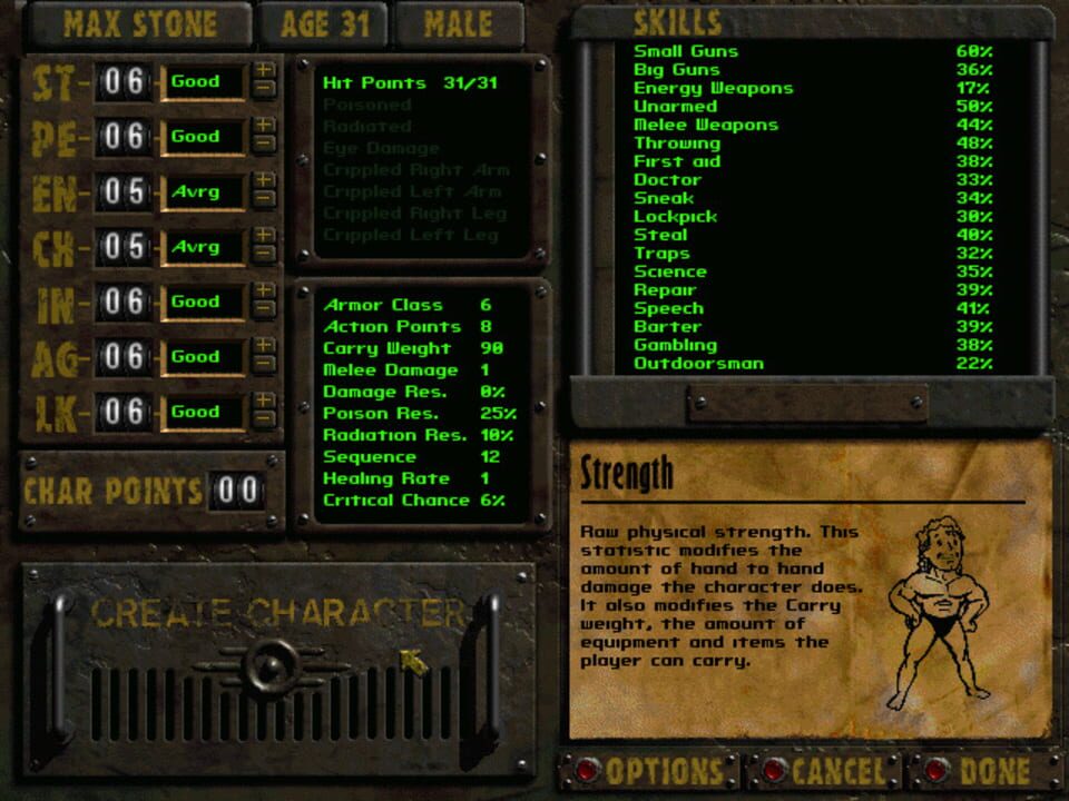 Fallout: A Post Nuclear Role Playing Game screenshot
